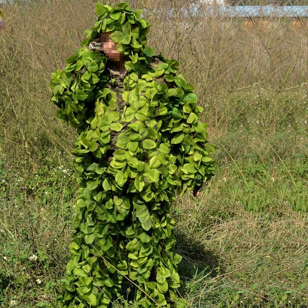 Imagem -02 - Ternos Ghillie Camouflage para Caça ao ar Livre Observação de Pássaros Tops Respiráveis Calças Vestuário de Treinamento cs Claro cs