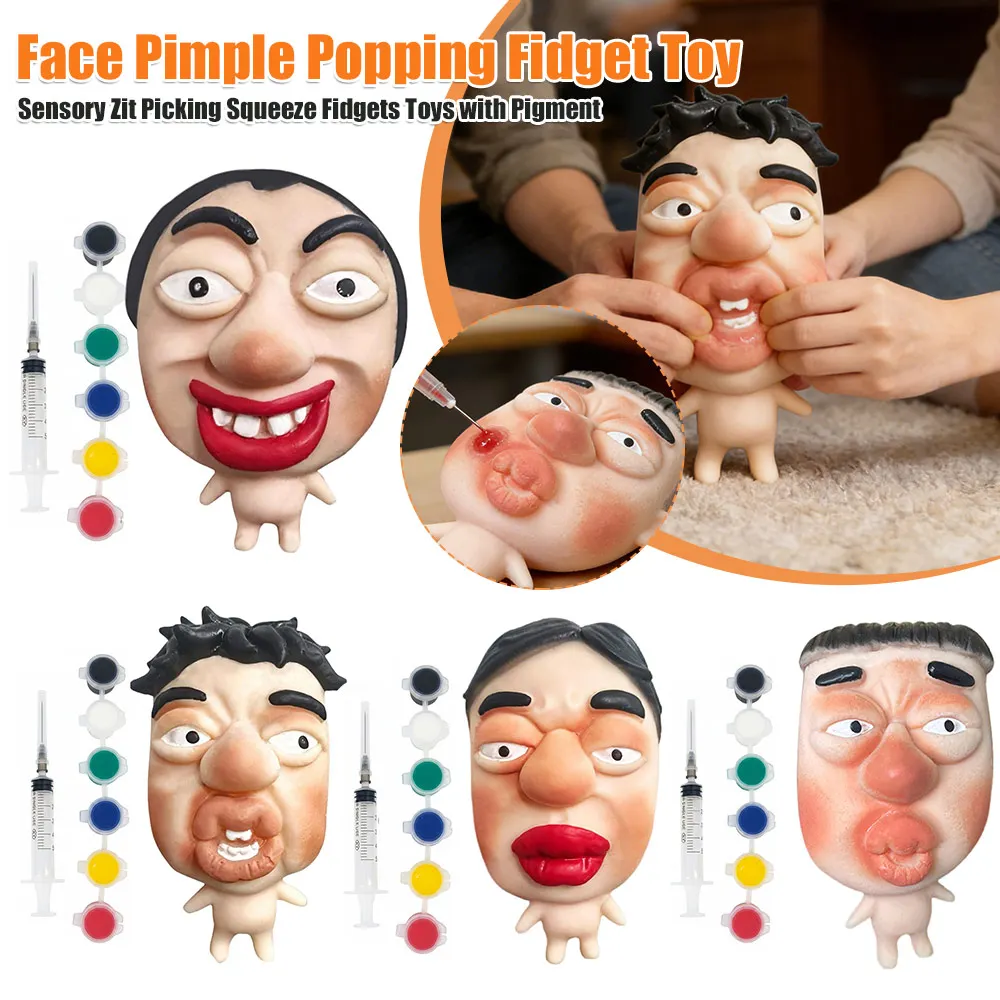 

Сенсорные игрушки-антистресс для выдавливания прыщей с пигментом, многоразовые, для взрослых, забавный подарок на день рождения, новинка, прикол