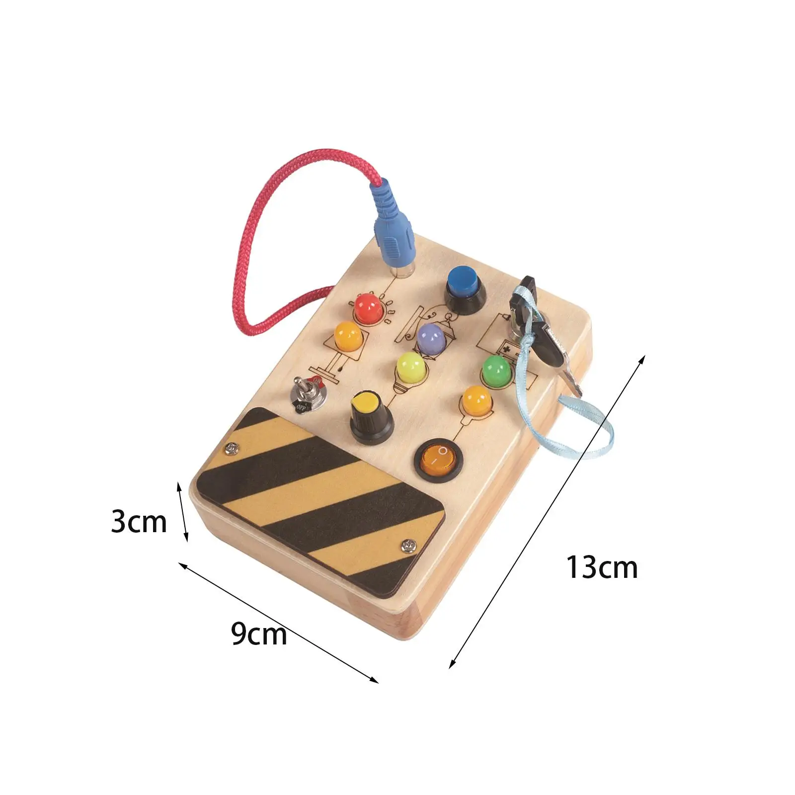 Tavola di attività in legno interruttore a levetta educativo precoce, gioco di cognizione, tavola sensoriale per bambini piccoli