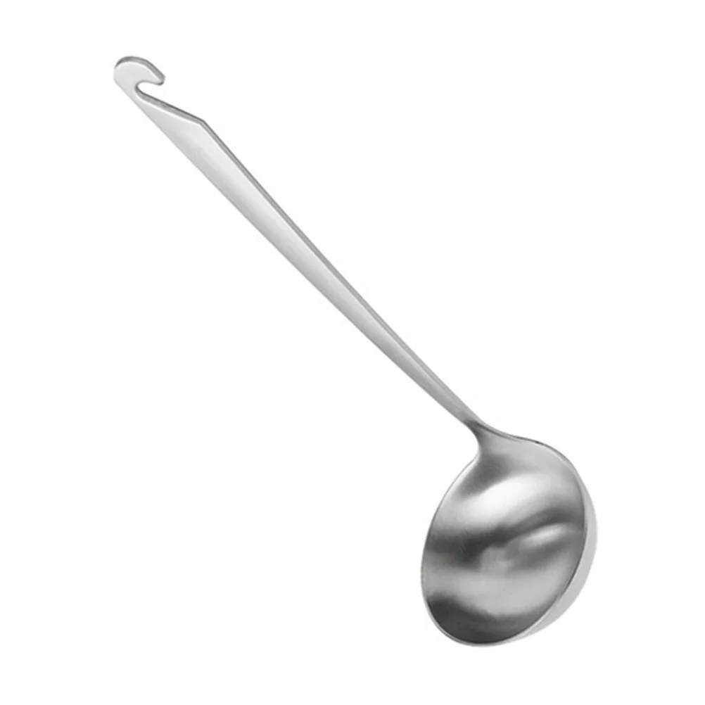 

1pc Stainless Soup Ladle Spoon Hot Pot Long Handle Kitchen Cooking Deep Bowl Long Handle Ladle Food Serving Spoon