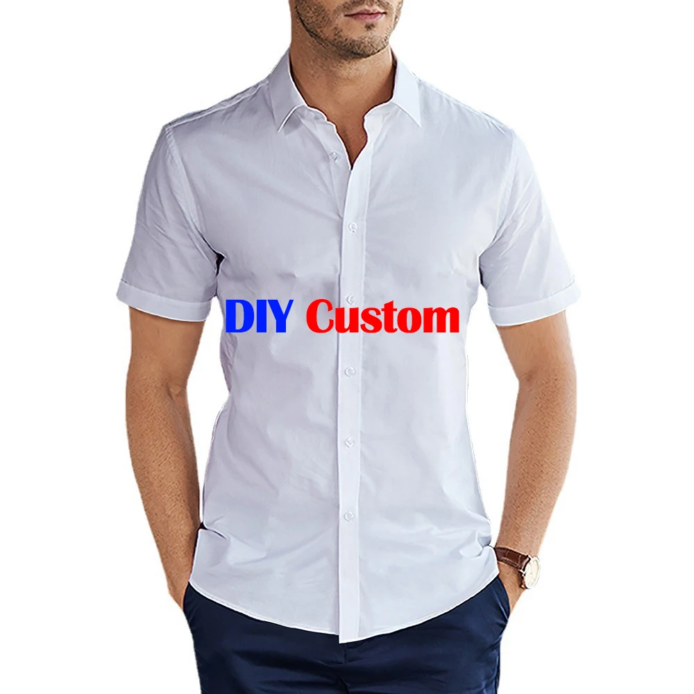 DIY Your Pictures Custom Design 3D Printed Summer Fashion Short Sleeves Shirt Men's Shirt Harajuku Tee Shirts Drop Shipping