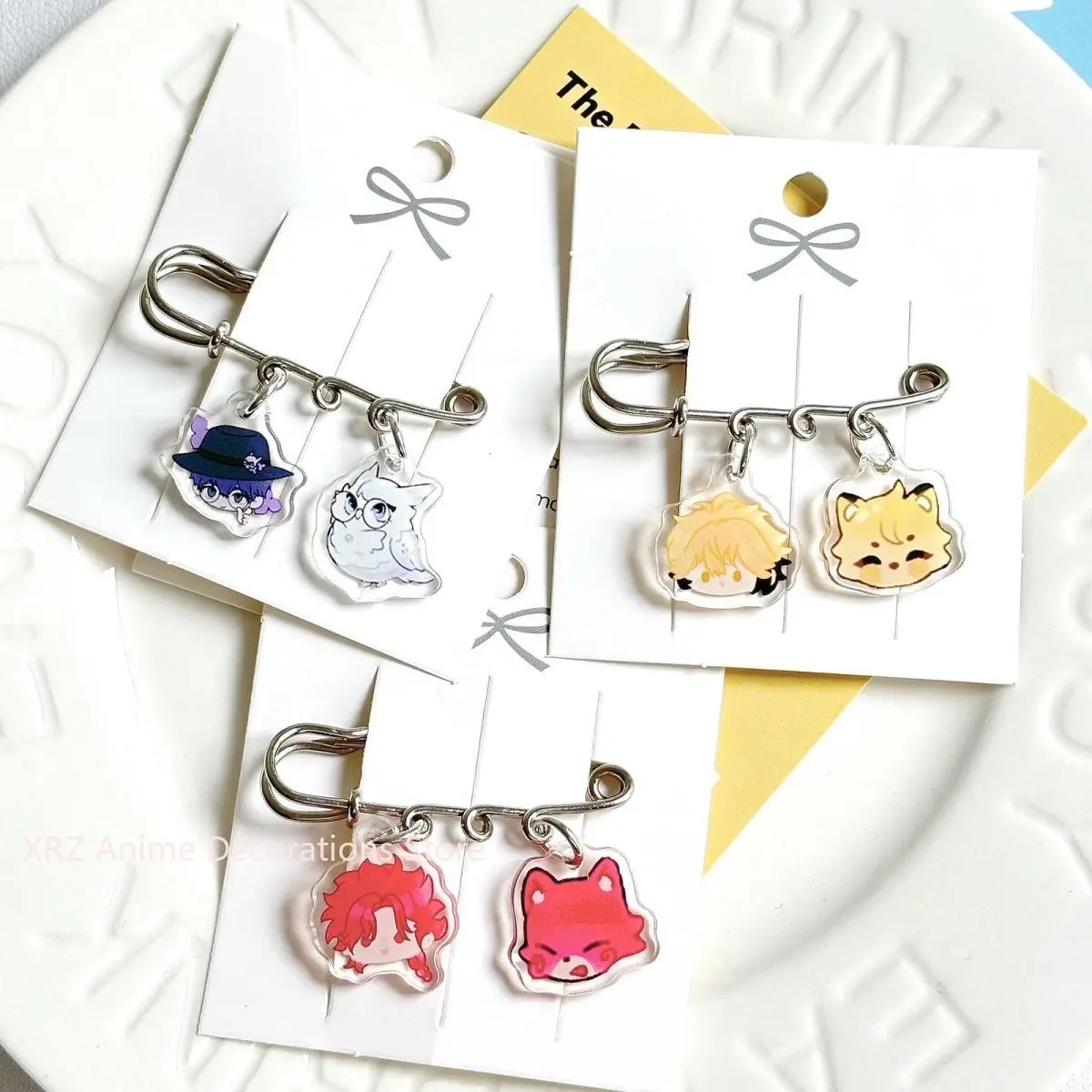 

8 шт., значки LINK CLICK Lucas Charles, милые броши в стиле аниме, булавка для лацкана, аксессуары для рюкзака «сделай сам», аксессуары для шляпы, коллекционные подарки на день рождения