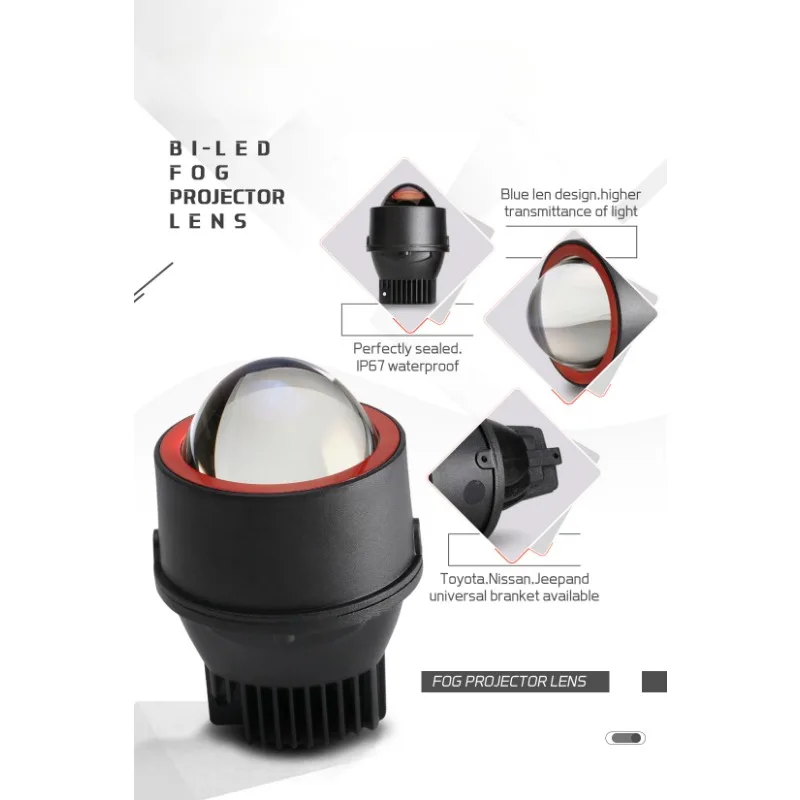 Q3 Dual Light Emitting Diode Nebelscheinwerfer Autoteile Modifikation Upgrade Projektorobjektiv