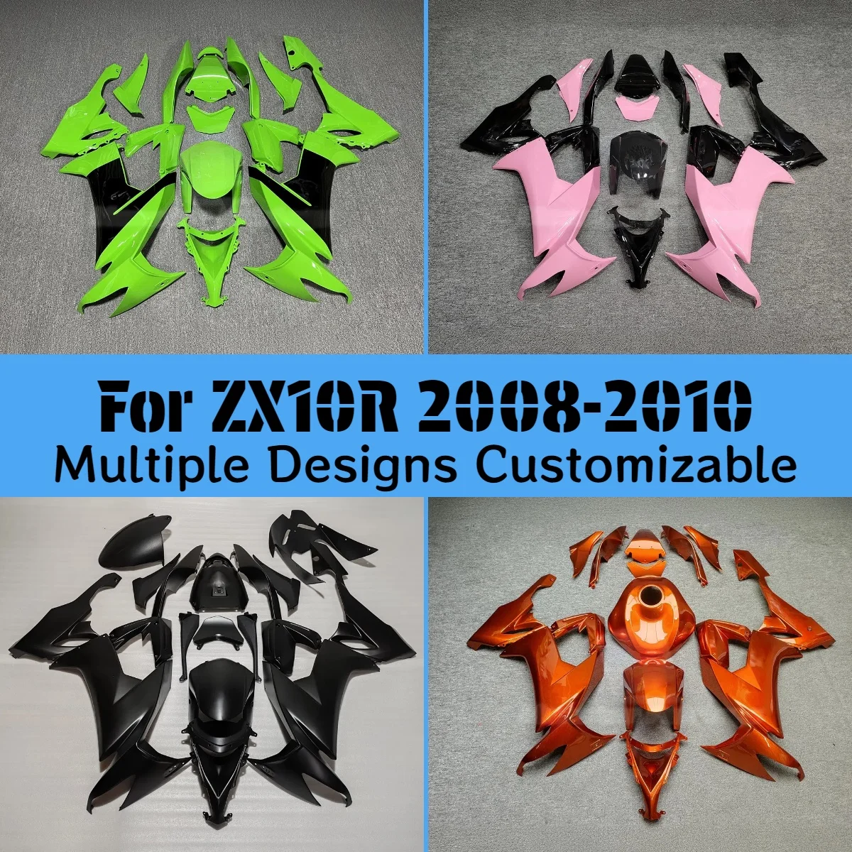 

ZX 10R 2008 2009 2010 Hot Style Fairing Kit for Kawasaki Ninja ZX10R 08 09 10 Motorcycle Fairings Fit