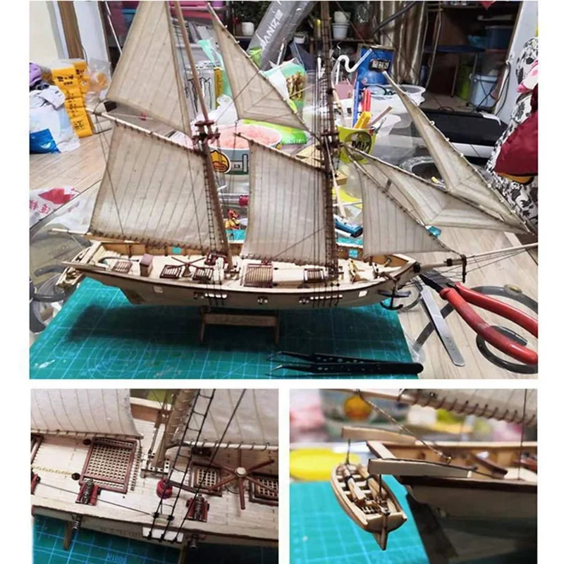 DIY Ship Assembly Model Kits 1/100 Classical Ship Models Sailing Boats Scale Model Decoration Boat Toy For Kids Adults