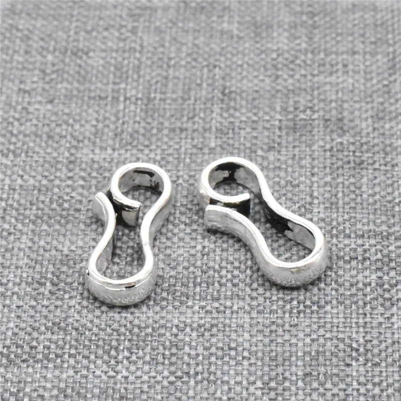 2 Pieces Oxidized Hook Clasps in 925 Sterling Silver for Bracelet and Necklace Making - view 3
