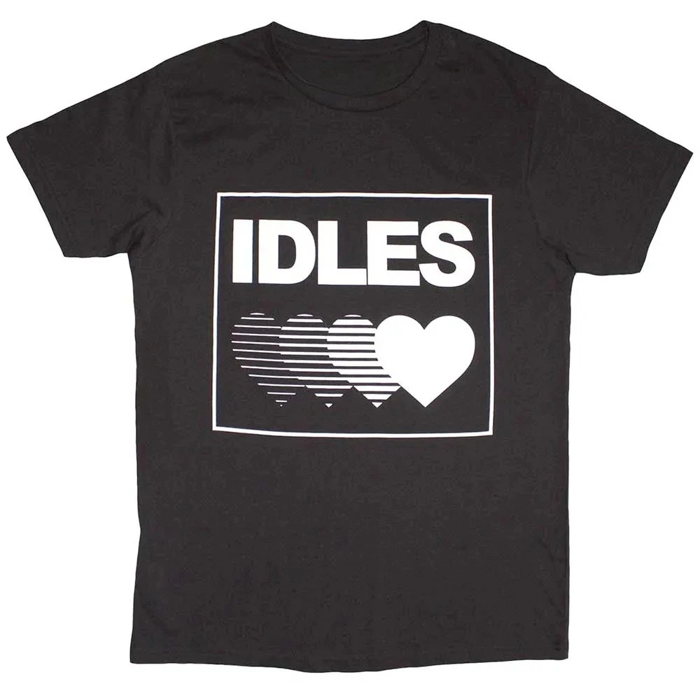 

Idles Gradient Heart Peripheral Pattern Printing Summer Luxury Brand Cotton Men's and Women's T-Shirts Short Sleeves