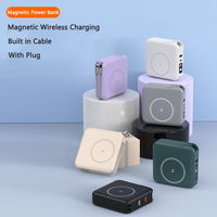 Magnetic Wireless Charger Magsafe Power Bank 22.5W Powerbank for iPhone 15 14 Samsung Xiaomi Airpods with Cable AC Plug 10000mAh