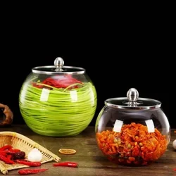 Large Capacity Glass Storage Jars Thickened Pickle Containers Kitchen Storage with Multifunctional Lid Safe Food Preservation