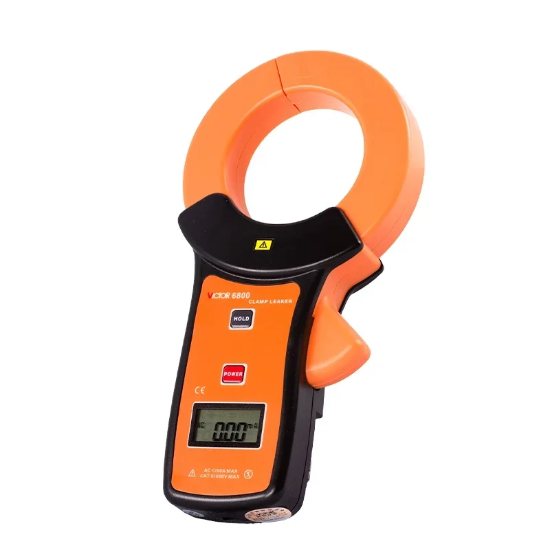 VICTOR 6800 Leakages Clamp Meters Ammeter Current Meter LCD Display Auto Range 0.00mA-1200A clamp 68mm