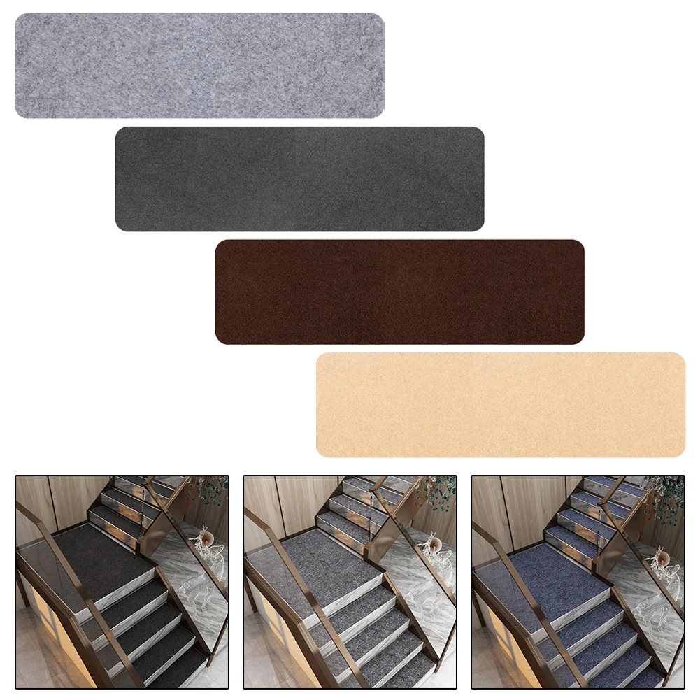 Stair Stepping Mat Stair Non-Slip Mat Decoration TPR Washable Home Safety Absorption Stair Carpet Floor Mats Protector Rug