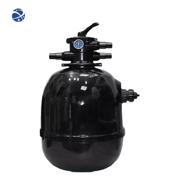 Automatic cleaning sand filter fish pond 6 way Valve top mount pool sand filter with pump