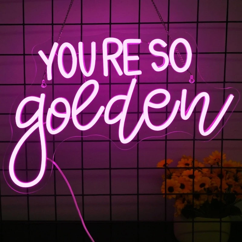 

XM You're So Golden Neon Wall Decoration for Room, Bar, Bedroom, Party, Birthday Party, Bar Club Decoration Gifts LED حفلات USB