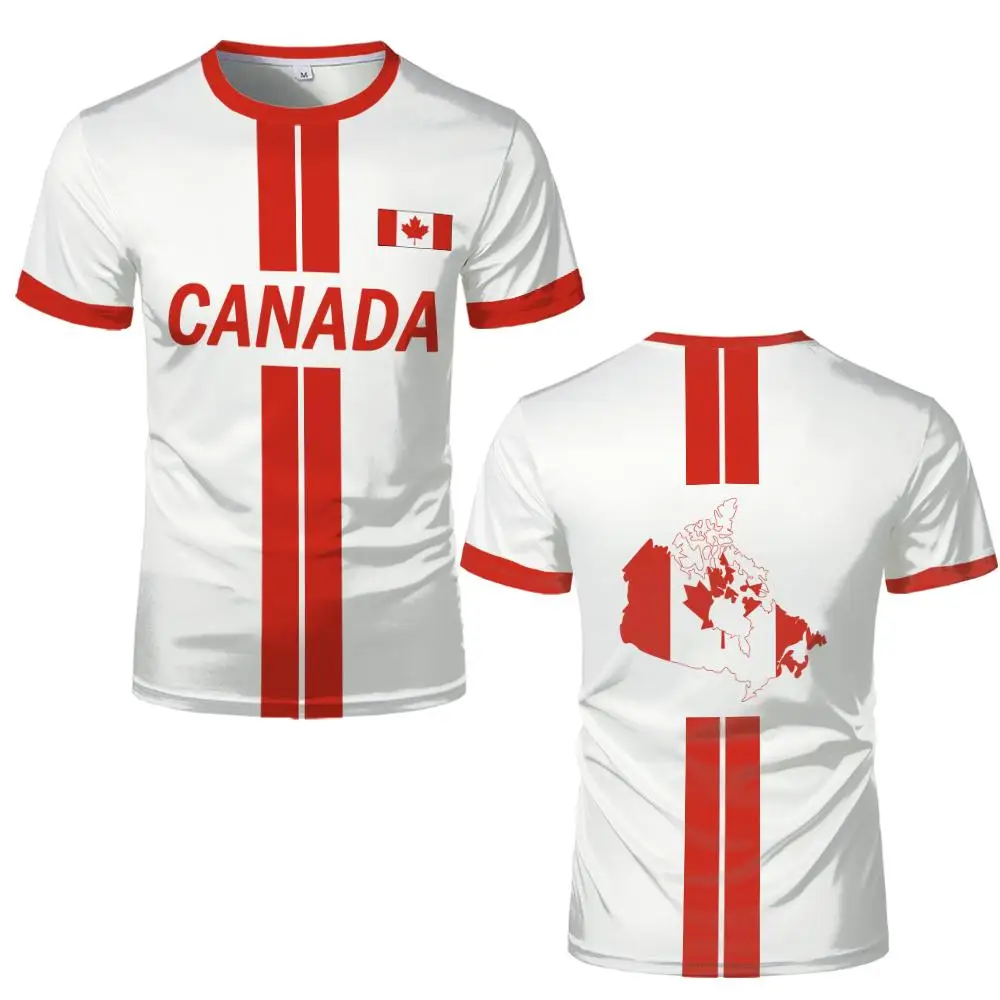 2026 Canadian Flag Print Men's Breathable Outdoor Sports Training Breathable Men's and Women's Children's T-shirt Boys Clothes