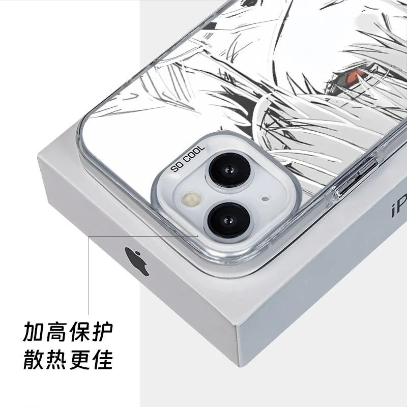 أنيمي Kaneki كين قضية الهاتف آيفون 16 15 14 13 12 11 17 برو ماكس زائد الهواء البسيطة 17ProMax اليابان الكرتون طوكيو الغول الغطاء الخلفي