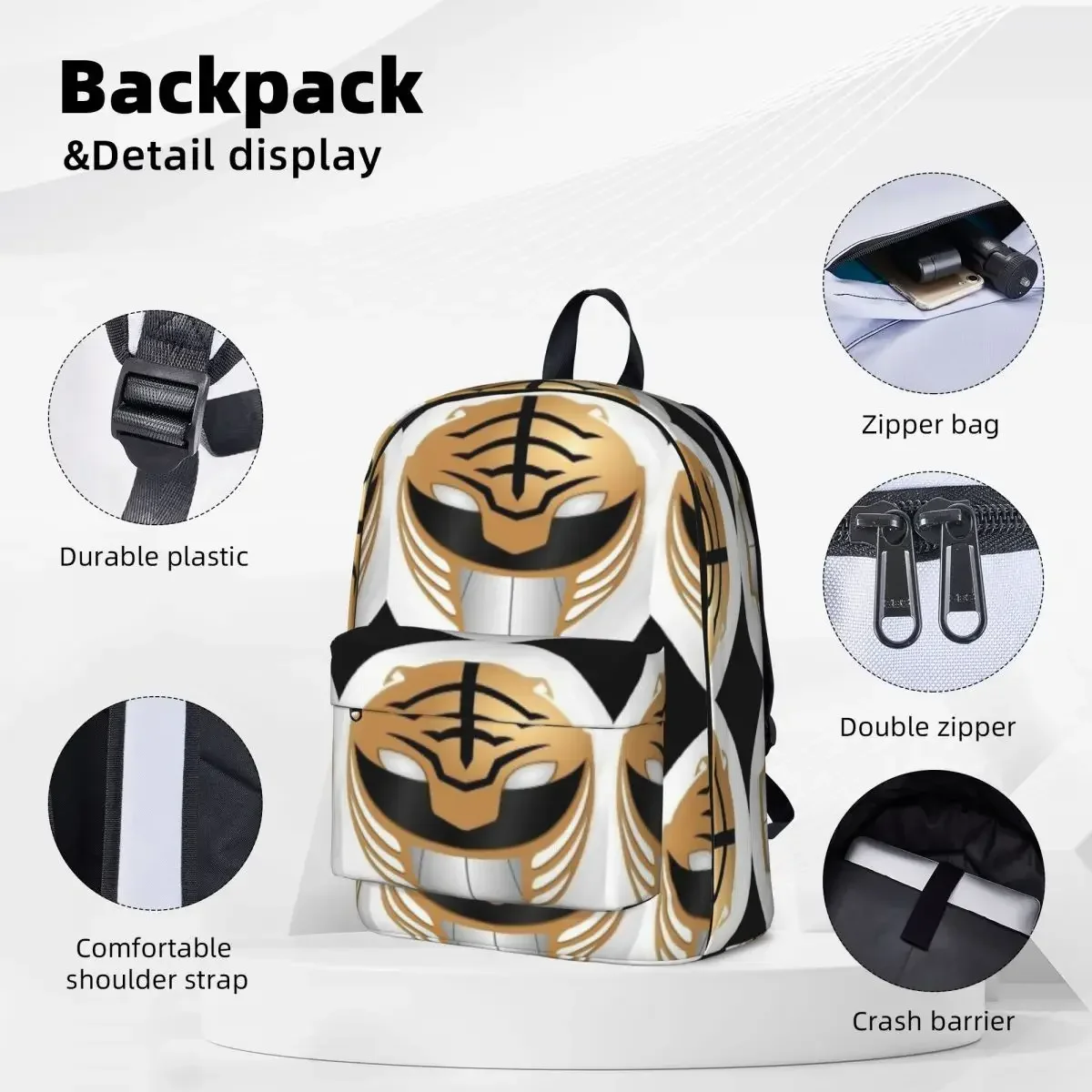 Mighty Morphin Power Ranger Backpacks Student Book bag Shoulder Bag Laptop Rucksack Fashion Travel Rucksack Children School Bag