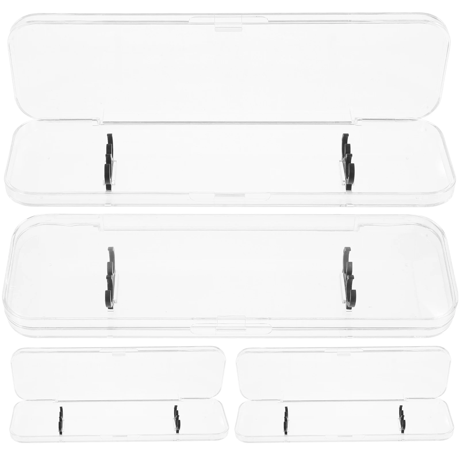 

4pcs Pen Case High Transparent Double Pens Gift Box Fountain Pen Holder Lightweight Portable Birthday Award Ceremony