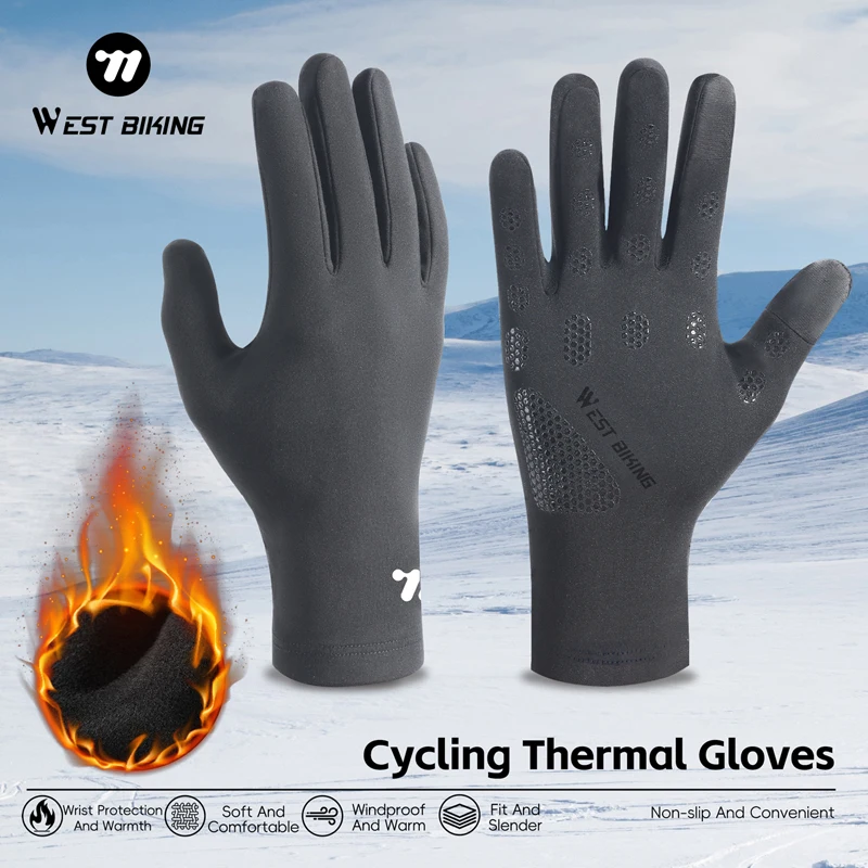 WEST RADFAHREN Winter Thermische Fahrrad Handschuhe Touchscreen Volle Finger MTB Rennrad Handschuhe Fitness Outdoor Sport Radfahren Handschuhe