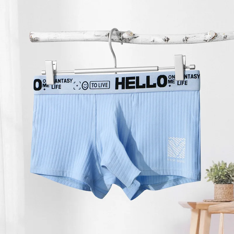 

Men's Underwear Elephant Trunk Cotton Underpants Breathable Comfortable Mid Waist Boxer Brief Gun Holster Design Separated Pouch