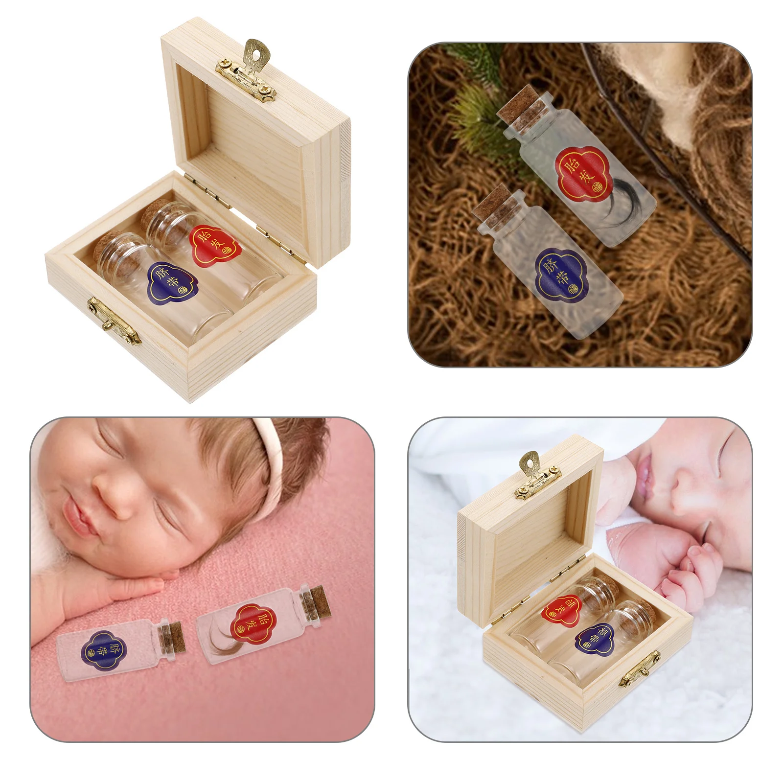 

1Set Baby Umbilical Cord Keepsake Box Lanugo Hair Storage Infant Large Capacity Keepsake Case Baby Keepsakes