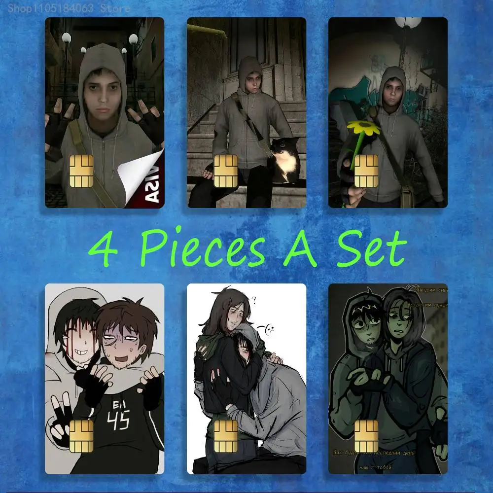 لعبة C-Cry of F-Fear ملصقات الائتمان فيزا الخصم البنك بطاقة شحن حافلة مترو ملصق مضاد للماء ملصق الديكور