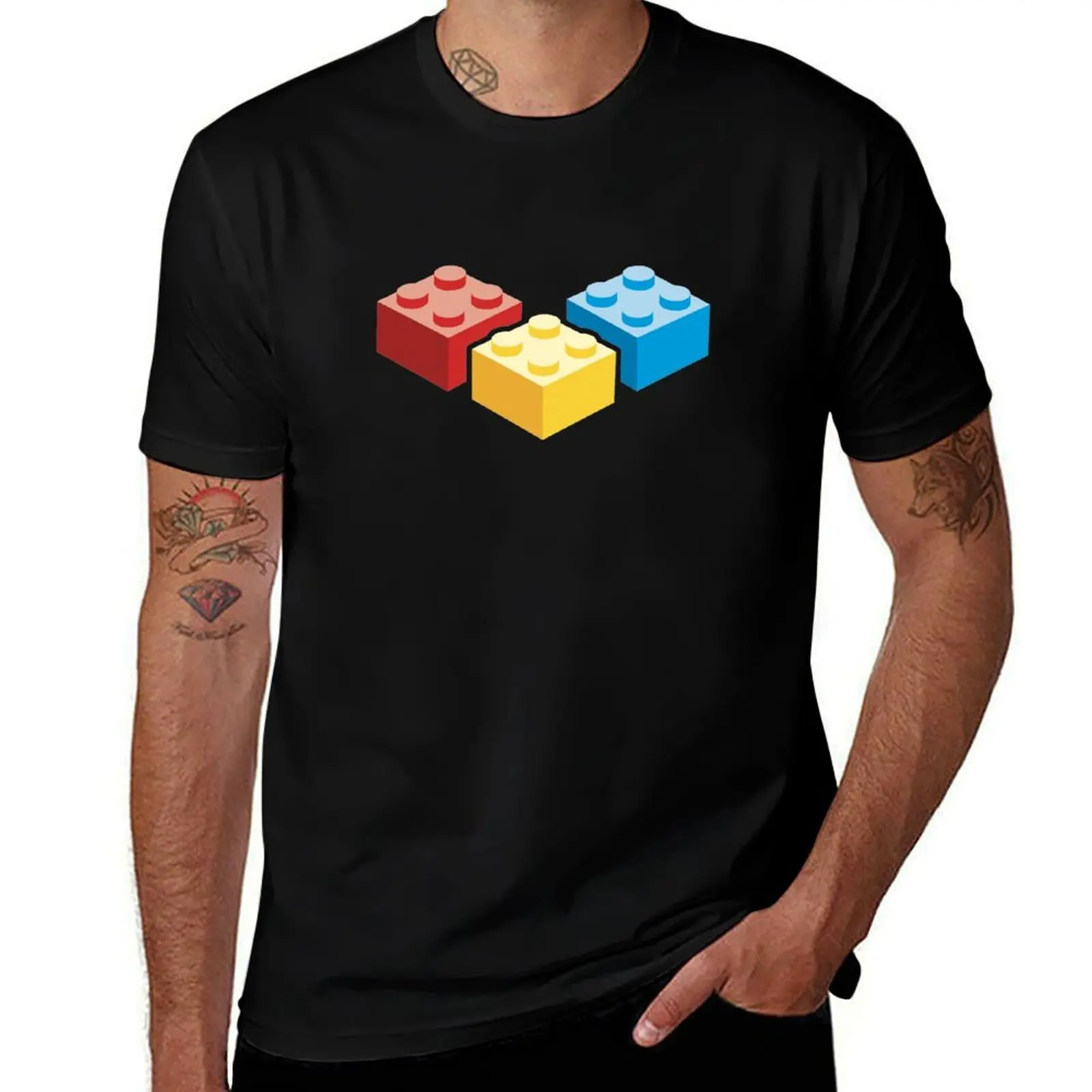 3 Bricks T-Shirt t shirt men 100% cotton luxury brand T-Shirt