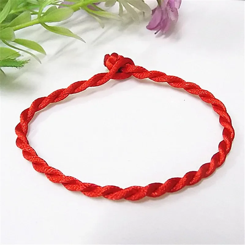 Sale 2024 Fashion Red Thread String Bracelet Lucky Red Handmade Rope Bracelet for Women Men Jewelry Lover Couple 1PC