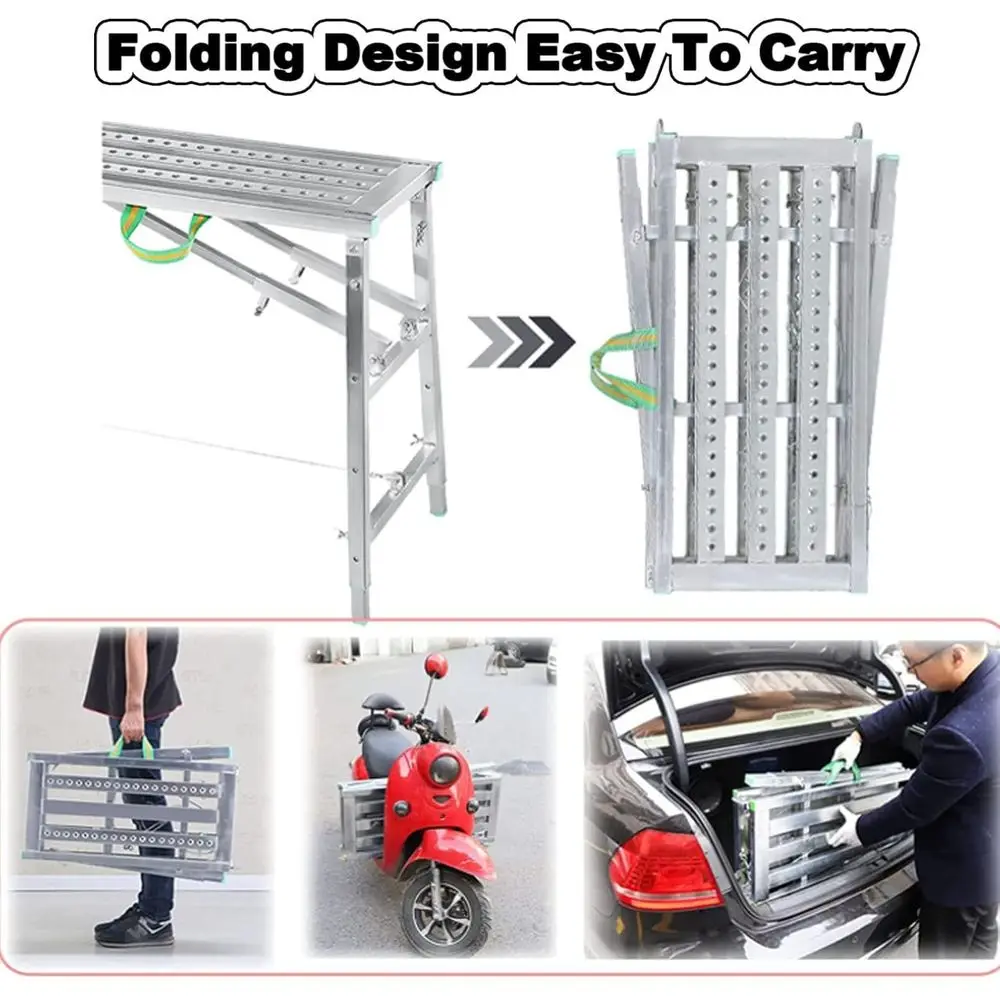 Plataforma de escada de andaime para limpeza e pintura de RV multiuso de altura ajustável