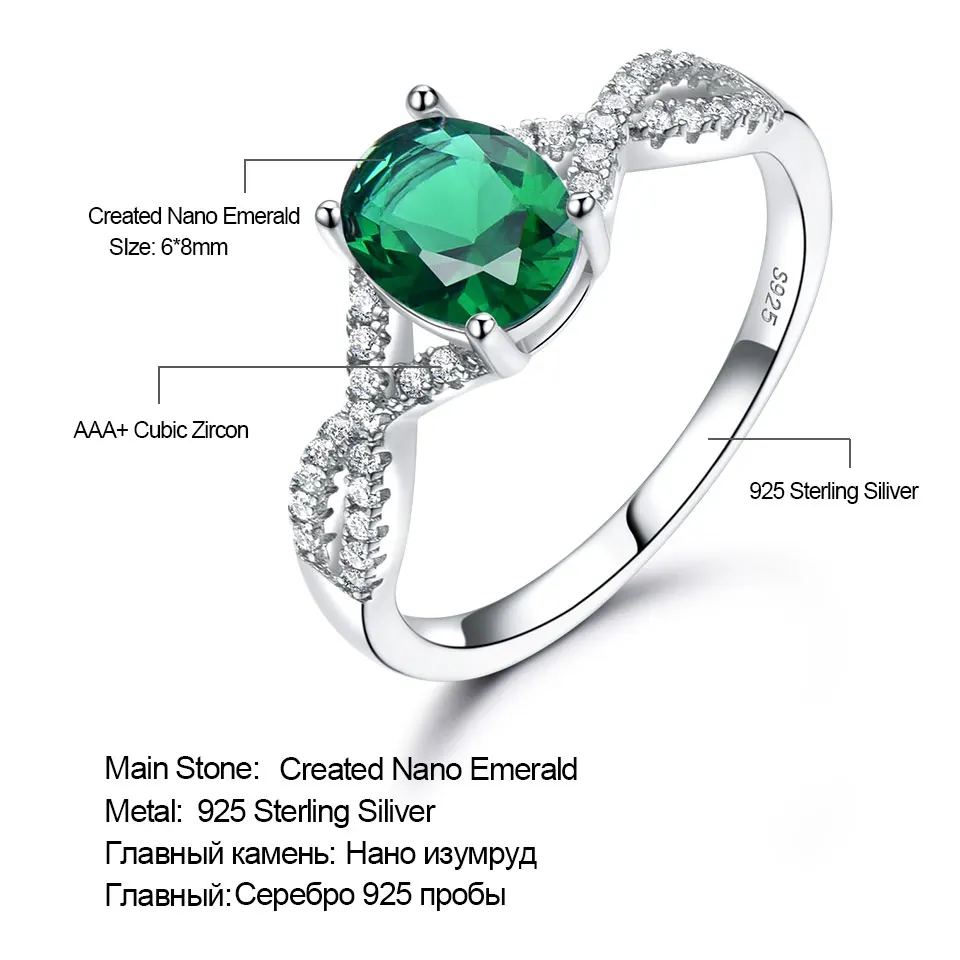 Oval 6*8mm Ring Cross Design 925 Sterling Silver Ring for Women Colorful Rings Fashion Jewelry