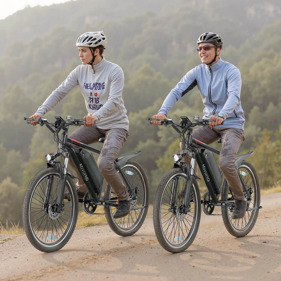 AOVOPRO BK520 26'' Electric Bicycle 750W Motor 48V 5.2AH Battery 22mph 7 Speed Mode 45miles Long Range Electric Bike for Adult image 7