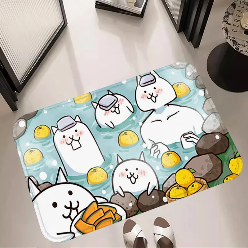 House Inside Fluffy Carpet Living Room Battle Cat Rugs Foot Carpets Entrance Doormat Floor Mats Non-slip Mat Home Kitchen Decor