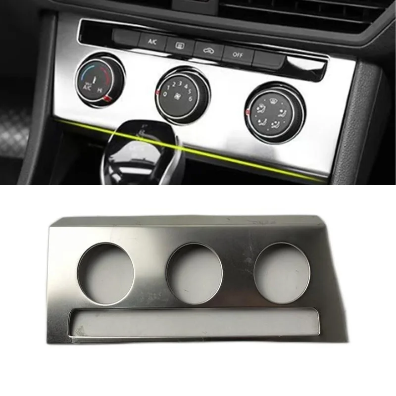 

1PC For 2019-2021 Volkswagen VW JETTA 7 MK7 Stainless Steel Air Conditioning Control Adjustment Panel Decoration Cover