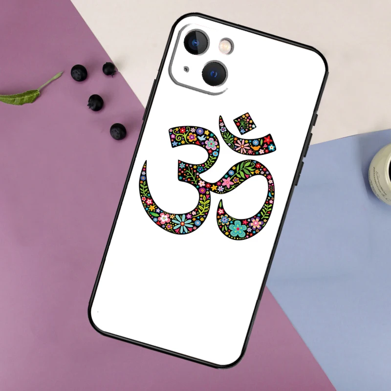 Aum om Namaste Symbol Zen Yoga Case per iPhone 14 13 11 12 16 15 Pro Max 12 13 Mini X XR XS MAX 7 8 14 16 15 Plus Cover posteriore