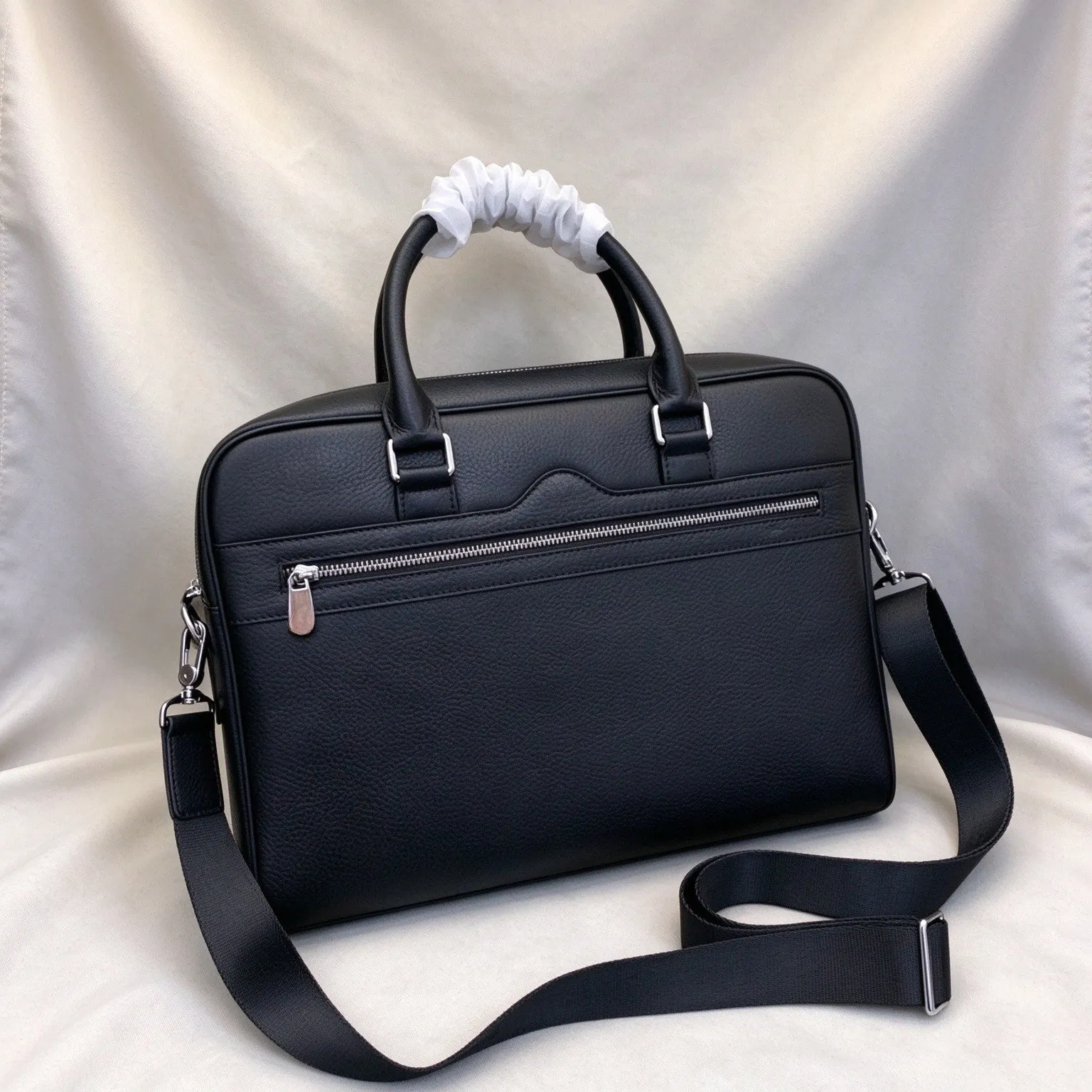 Leather Briefcase - Bolsa Tote de Couro Genuíno, Pasta