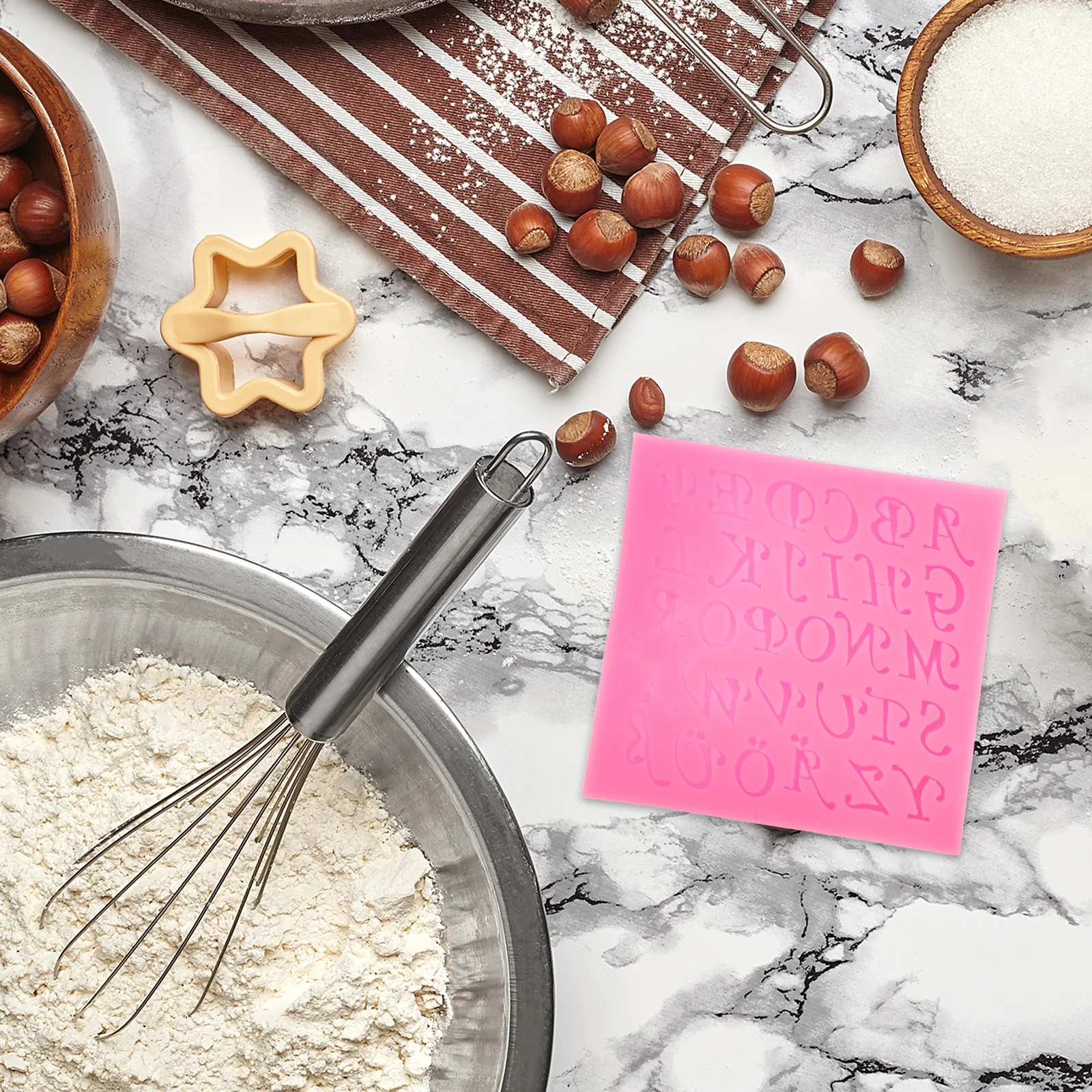 

1pcs Silicone Letter Mold Alphabet Chocolate Cake Molds Baking Desserts Diy Crafts Cupcake Fondant Gummy Resin Wax Candy Molds
