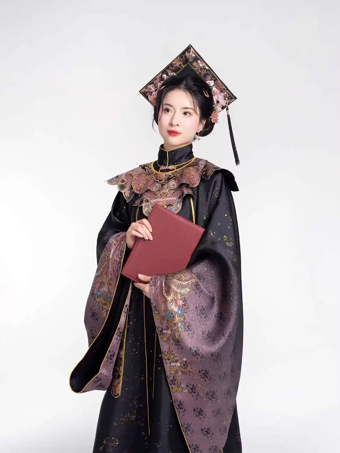 

New Chinese Style Graduation Hat Phoenix Doctorial Hat Academic Degree Mortarboard Fiesta Carnival Halloween Cos Cosplay