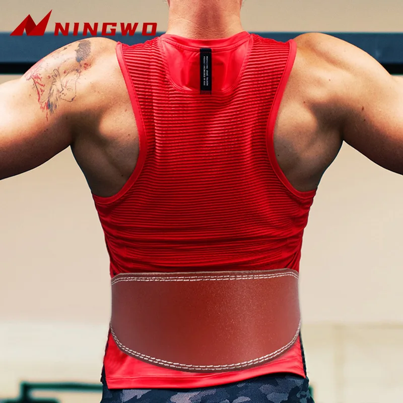 

Gym Leather PU Weightlifting Belt Bodybuilding Fitness Belt Barbell Powerlifting Training waist Protector Gym Belt Back Fitness