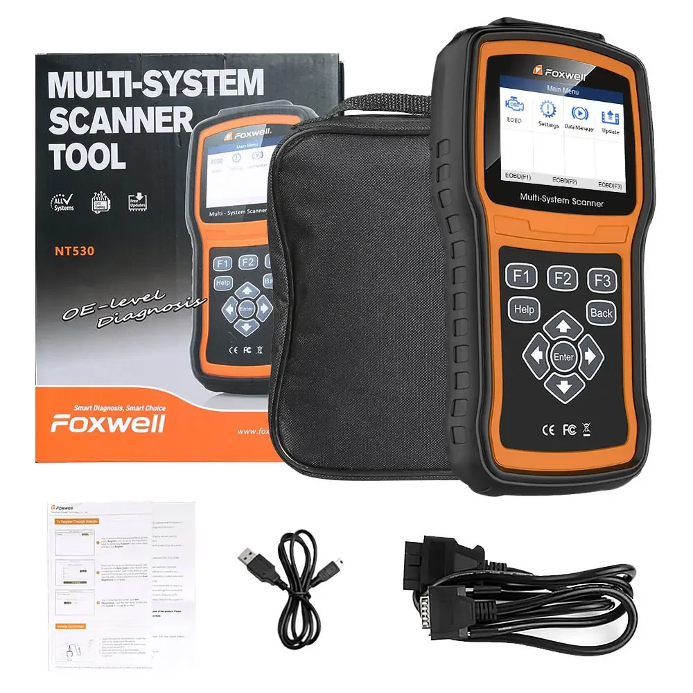 Многосистемный сканер Foxwell NT530 с 1 бесплатной обновленной версией автомобиля NT520 Pro/NT510