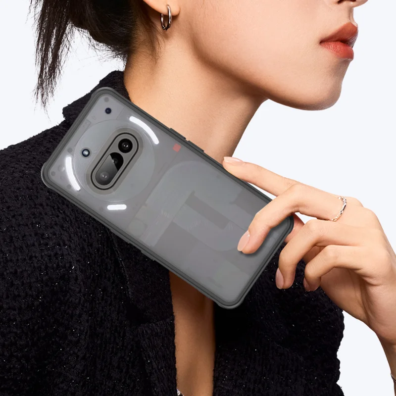 غطاء صلب مضاد للصدمات لهاتف لا شيء هاتف 3a، جراب صلب بلوري من مادة TPU بحافة ناعمة