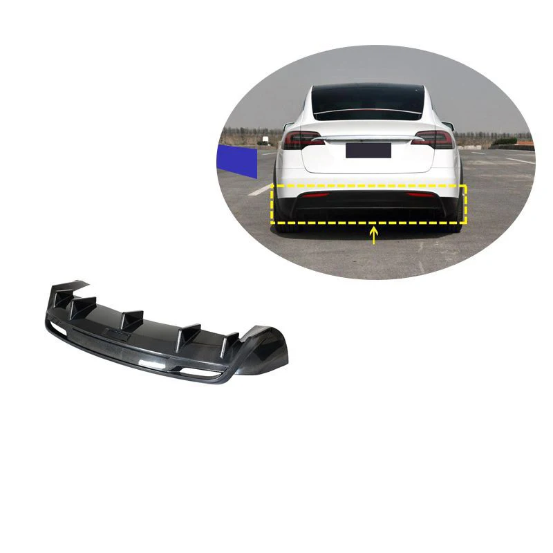 Quality Real Carbon Fibre Bumper Rear Lip Diffuser For Model X