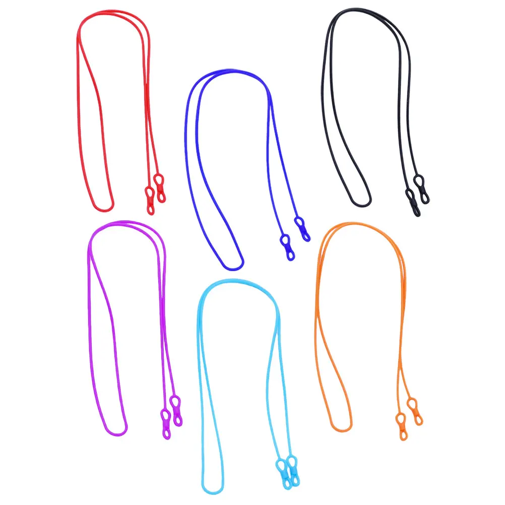 6 Pcs Glasses Rope Ferrule Type Elastic Anti-loss Sunglasses Neck Strap Universal Straps Eyeglasses