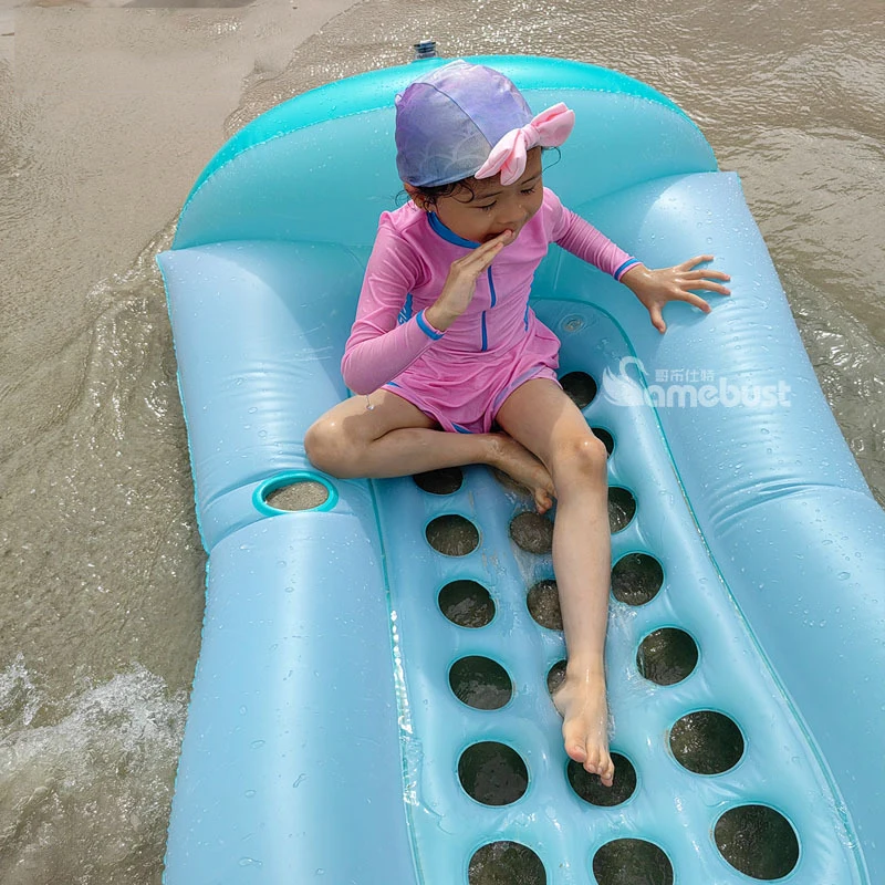 Pool Floats Hammock Inflatable Pool Floats Lounger with Headrest Water Fun Games Floating Row for Lake River Adult Kids Vacation