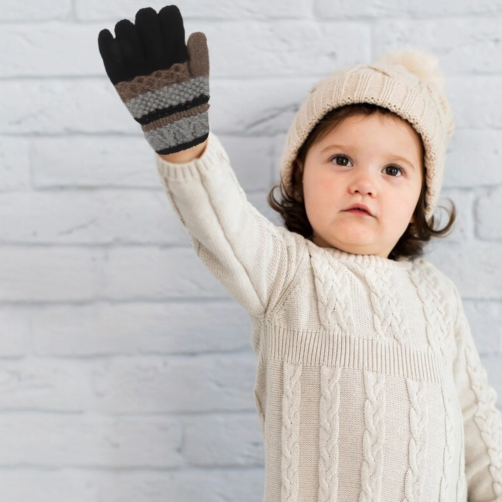 Luvas infantis luvas para crianças à prova d'água bebês meninos inverno malha térmica crianças neve em massa