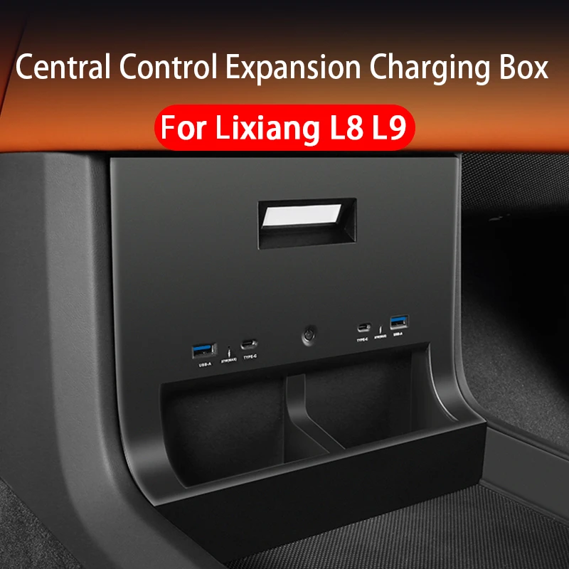 Car Central Control Expansion Fast Charging for Li Lixiang L9 L8 2022 2023 2024 Leading Ideal USB Charging Storage Box