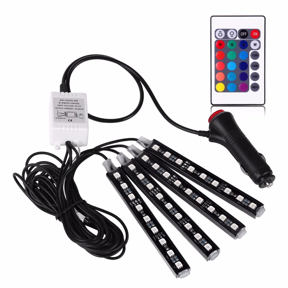 luz-ambiente-para-carro-barra-de-luz-de-um-a-quatro-leds-controle-remoto-luz-ambiente-4x9led-luz-de-pe-interna