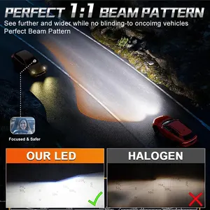 Dualvısıon-Farlar-Süper Parlak LED, Yüksek ışın Düşük, Led sis farları, kirli Beyaz, araba farları, H7, H4, H1, 9006, H11, 9005, 6000K, 12V, Ps 2 12-En çok satan, far süper beyaz no. 7