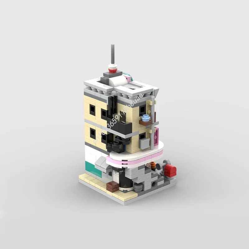 364pcs MOC Mini Modulaire Downtown Diner Minied Modelbouw Kerstcadeaus Blokken Architectuur DIY Speelgoed Creatief Idee Kinderen