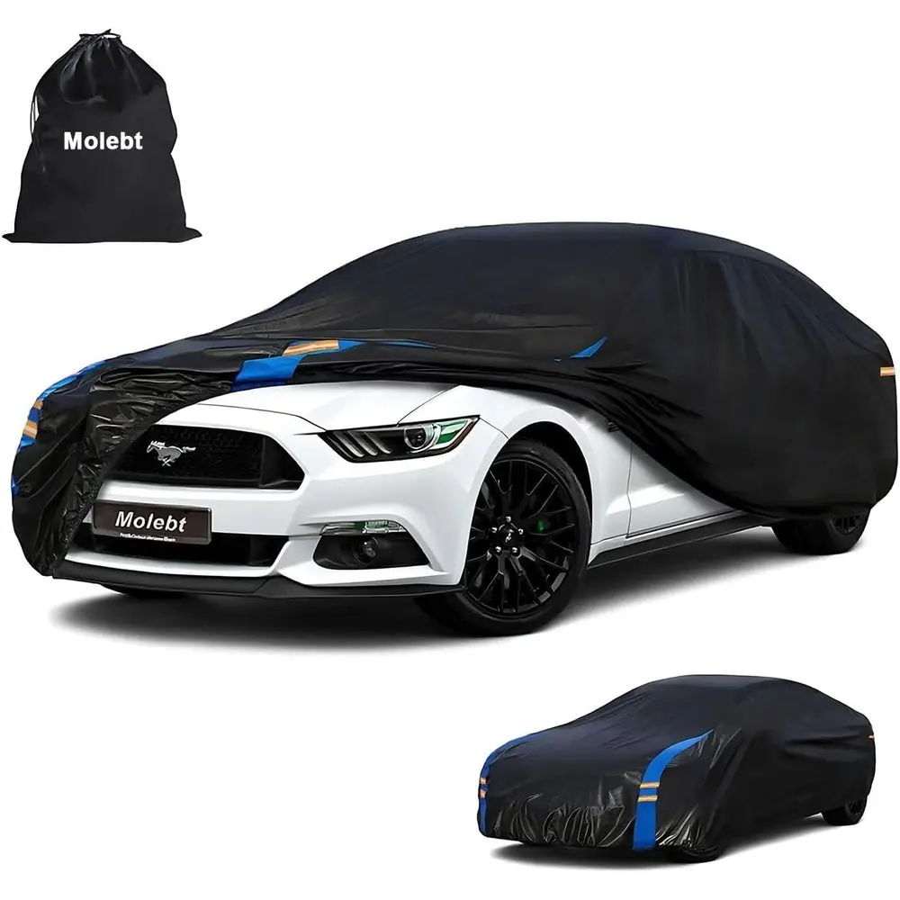 

Universal Waterproof Car Cover for Sedans & Coupes (186-193 inches) - Protects Ford Mustang, Chevy Camaro, Corvette from Rain, S