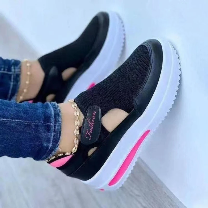 

Spring Fashion Solid Color Women's Sneakers Casual Comfortable Designer Single Shoes Outdoor Wedge Vulcanized Shoes Plus Size