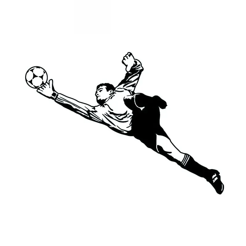 

Car Sticker Goalkeeper Football Football Sports Car Sticker Funny Animal Decoration Window PVC Decal Black/White,16cm*12cm